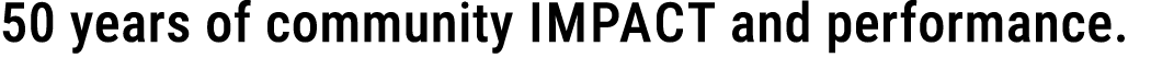 50 years of community impact and performance.